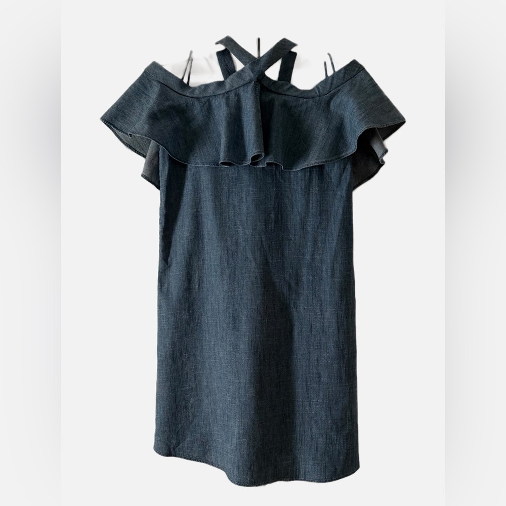 Alice + Olivia Denim Blue Off the Shoulder Dress, Size S